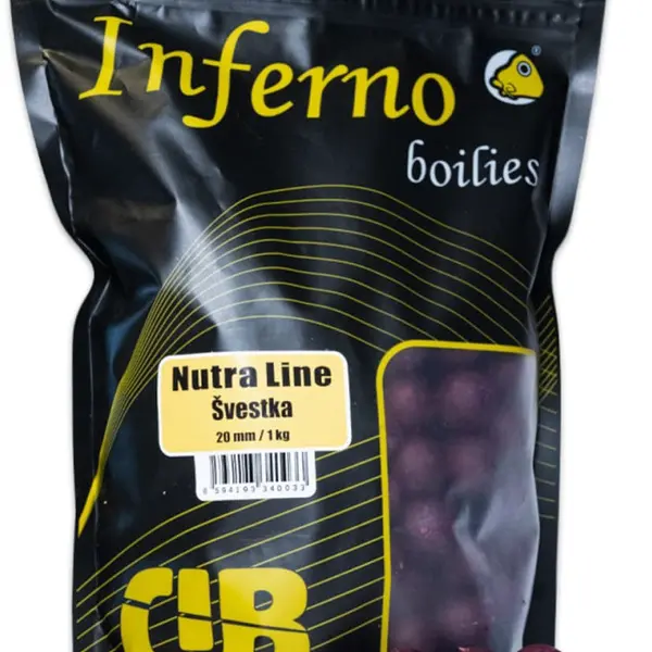 Carp inferno boilies nutra line švestka - 1 kg 20 mm
