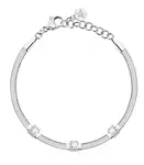 Morellato Slušivý ocelový náramek s krystaly Hádek Gioia SAVY32