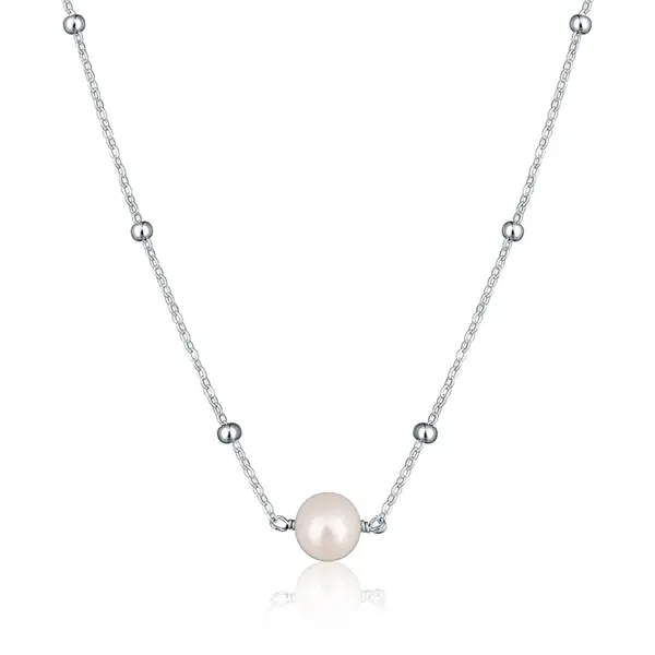 JVD Stříbrný náhrdelník s pravou perlou SVLN0760SD2P145