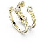 Swarovski Sada dvou pozlacených prstenů Constella 5640967 52 mm