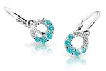 Cutie Jewellery Dětské náušnice z bílého zlata C2154-10-X-2 světle zelená