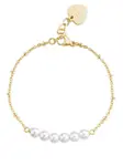 S'Agapõ Elegantní pozlacený náramek s perlami Wisdom SWI20