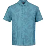FUNDANGO CHASE Pánské košile s krátkým rukávem, tyrkysová, velikost