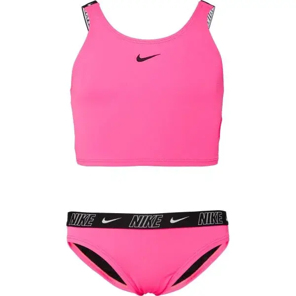 Nike NIKE LOGO TAPE Dívčí plavky, růžová, velikost