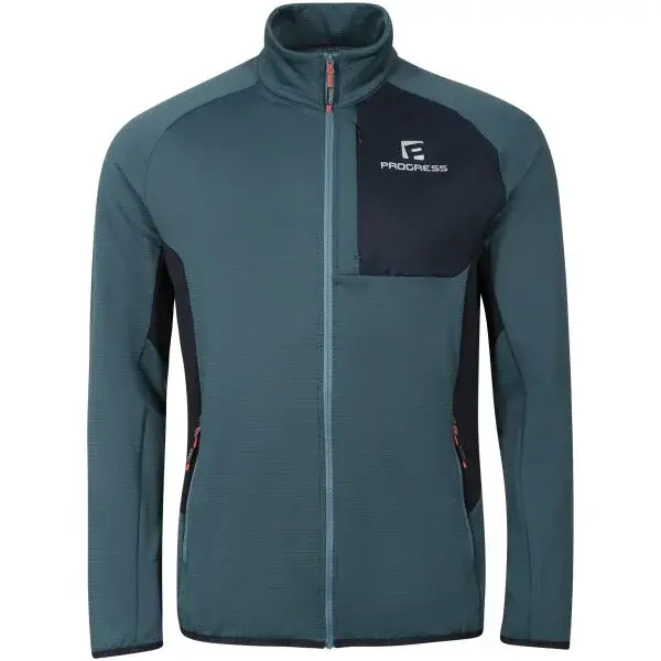 PROGRESS FISICO Pánská běžecká mikina, tmavě modrá, velikost