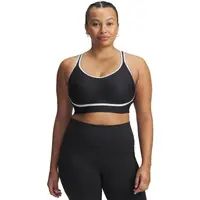 Under Armour INFINITY MID PIPED Dámská sportovní podprsenka, černá, velikost