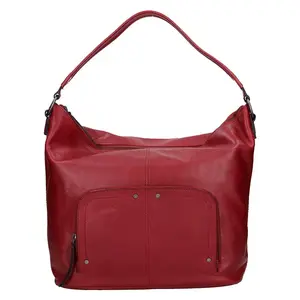 Dámska kožená kabelka Lagen Dana - červená