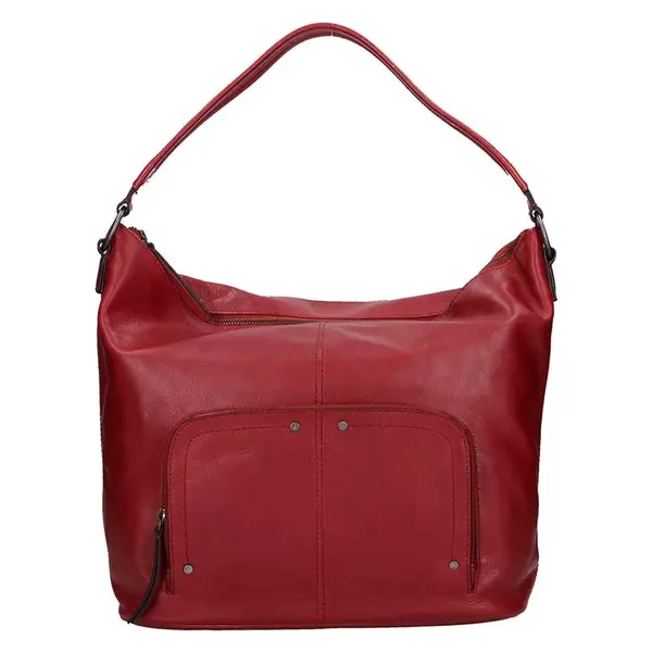 Dámska kožená kabelka Lagen Dana - červená