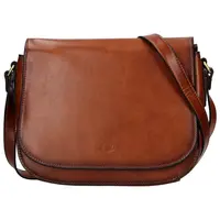 Kožená dámska crosbody kabelka Katana Zina - koňak