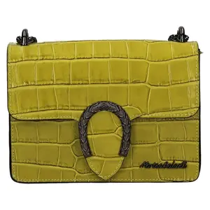 Dámska kožená crossbody kabelka Marina Galant Elsse - žltá