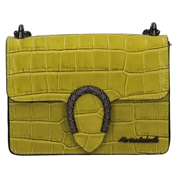 Dámska kožená crossbody kabelka Marina Galant Elsse - žltá