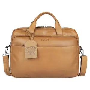 Pánska kožená taška na notebook Sparwell Osberg - koňak