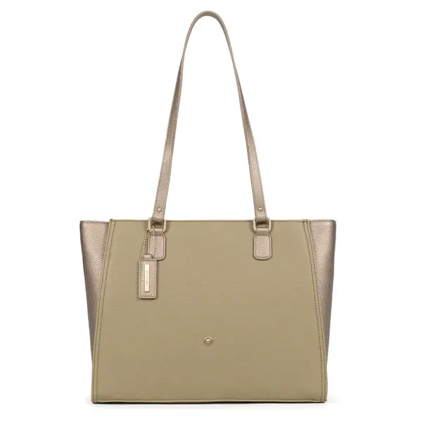 Dámska elegantná kabelka Hexagona Maud - zeleno-bronzová