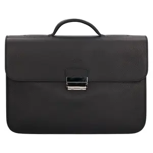 Luxusná pánska kožená aktovka/spisovka Unidax Julius - čierna