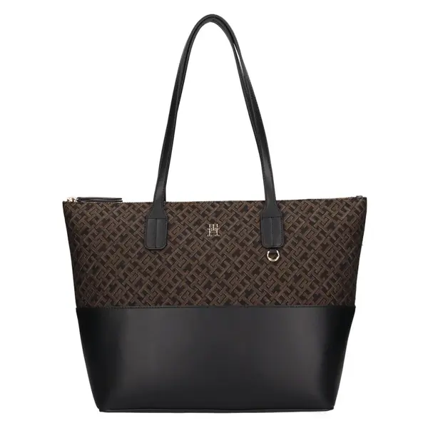 Dámska kabelka Tommy Hilfiger Mikko - čierno-hnedá