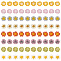 80Pcs 8 Colors Polyester Ornament Accessories