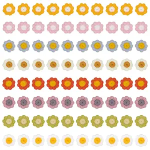 80Pcs 8 Colors Polyester Ornament Accessories