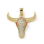 Brass Micro Pave Cubic Zirconia Pendants