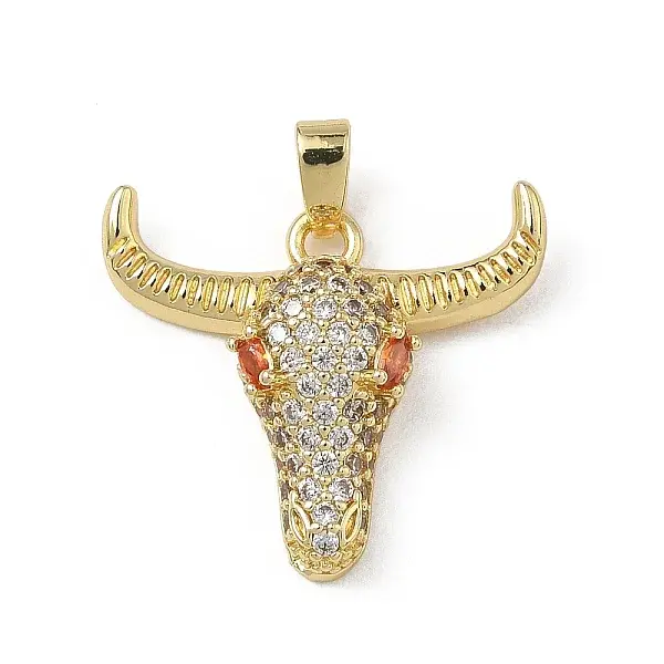 Brass Micro Pave Cubic Zirconia Pendants