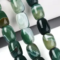 Dyed Natural Banded Agate Beads Strands