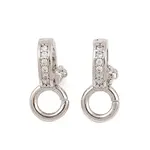 Brass Micro Pave Clear Cubic Zirconia Twister Clasps