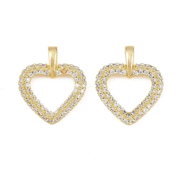 Brass Micro Pave Cubic Zirconia Pendants