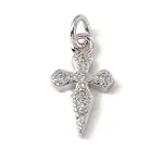 Brass Micro Pave Cubic Zirconia Charms