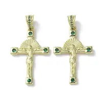 Rack Plating Brass Cubic Zirconia Pendants