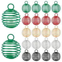 50Pcs 5 Colors Spray Painted Stainless Steel Wire Pendants