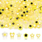 200Pcs 6 Styles Transparent & Opaque Acrylic Beads