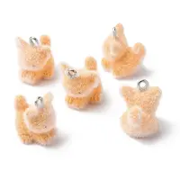 Animal Flocking Resin Pendants