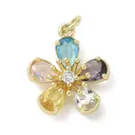 Brass Micro Pave Cubic Zirconia Pendants