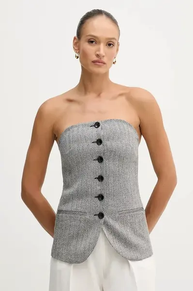 Halenka Sisley dámská, černá barva, vzorovaná, 5D12LH01R