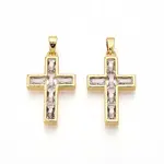 Brass Micro Pave Cubic Zirconia Pendants