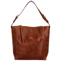 Dámska kožená kabelka na rameno koňaková - Bellugio Kyera