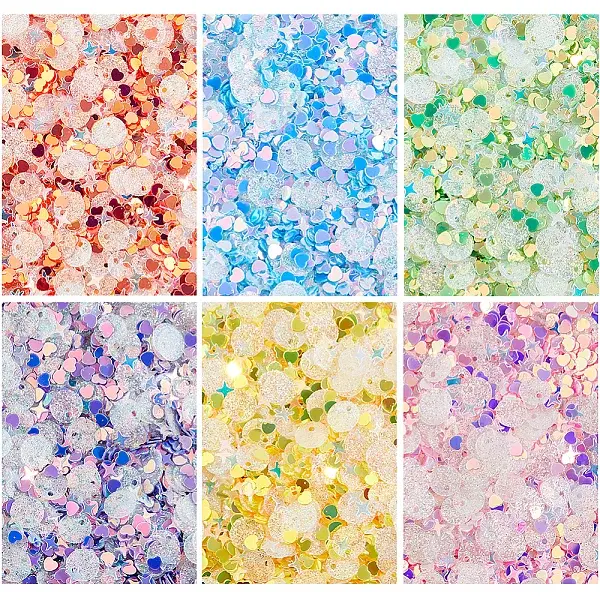 120G 6 Colors PET Nail Art Sequins Decoration Accessories