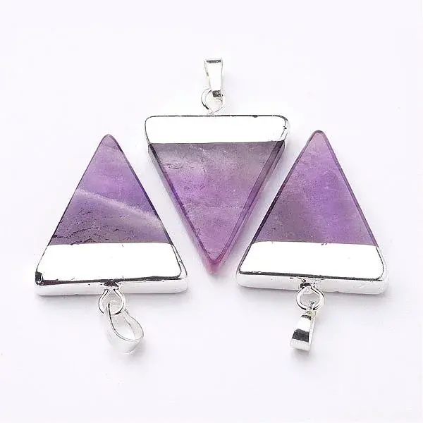 Triangle Shaped Natural Gemstone Pendants