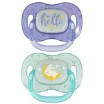 Canpol babies Dudlík svítící silikonový symetrický NIGHTGLOW 18m+ 2ks kluk