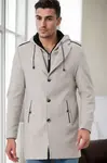 PLT9406 DEWBERRY MEN'S COAT-PRINT BEIGE