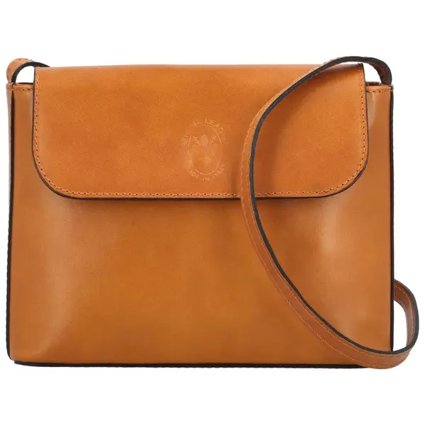 Dámská kožená crossbody kabelka koňaková - Delami Vera Pelle Walli