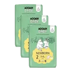 MOOMIN BABY 2 Newborn 3–6 kg, mesačné balenie eko plienok 168 ks