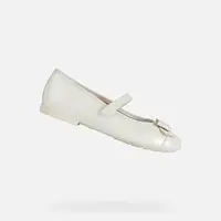 Biele dievčenské balerínky Geox Plie