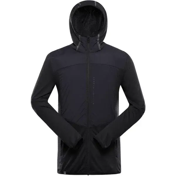 ALPINE PRO ZOLL Pánska športová mikina, čierna, veľkosť 4XL