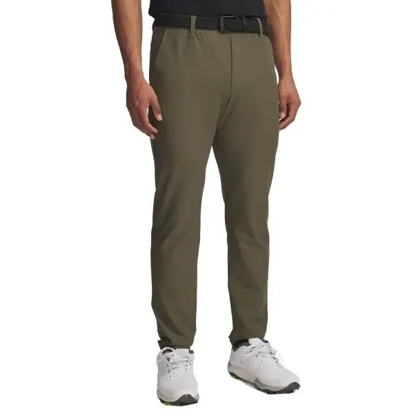 Under Armour DRIVE TAPERED PANT Pánske golfové nohavice, tmavo zelená, veľkosť 36x34