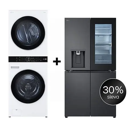SET - LG WashTower WT1716WWF + Chladnička InstaView™ GMG960EVEE