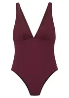 Copenhagen Studios Jednodielne plavky  vínovo červená