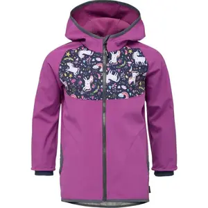 UNUO BASIC Dětská softshellová bunda, růžová, velikost 86-92