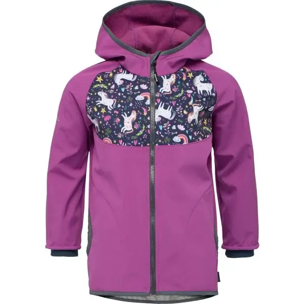 UNUO BASIC Dětská softshellová bunda, růžová, velikost 86-92