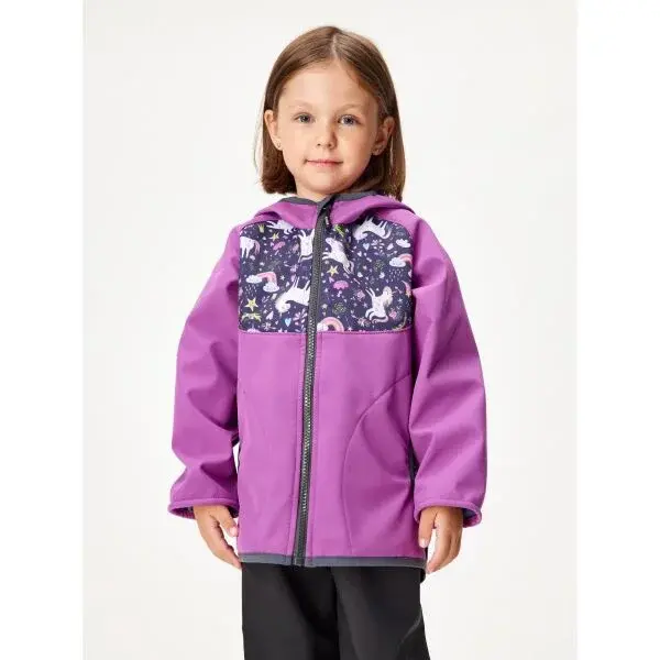 UNUO BASIC Dětská softshellová bunda, růžová, velikost