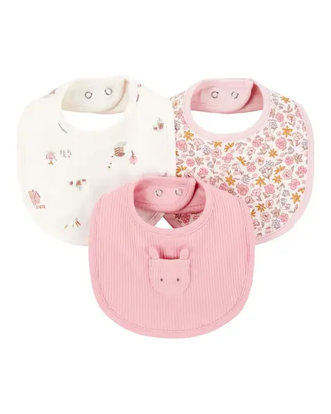 CARTER'S Podbradník Pink dievča MFL 3ks